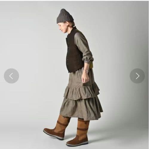 45R インディゴネルのティアードフリルドレス 45rpm