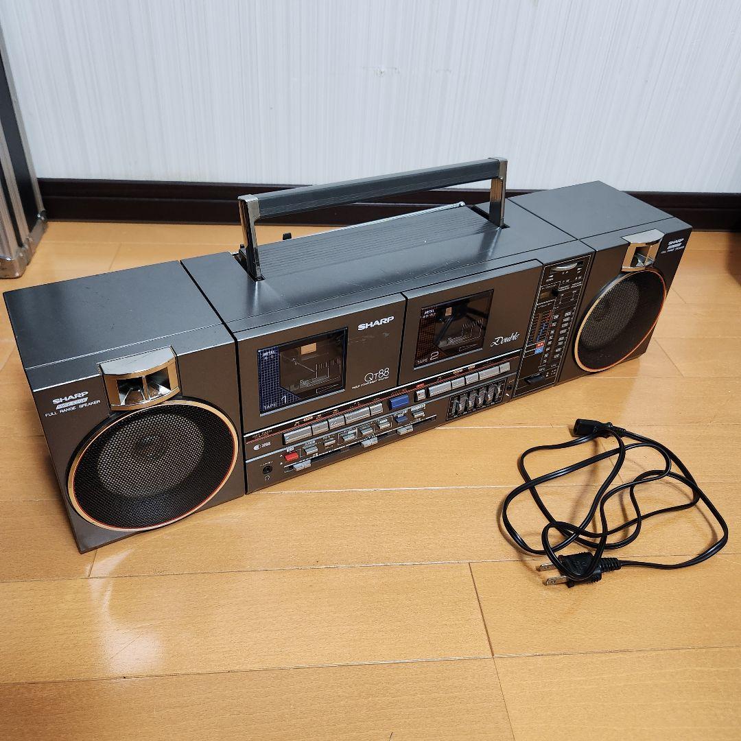 【動作品】SHARP QT-88G ダブルラジカセ