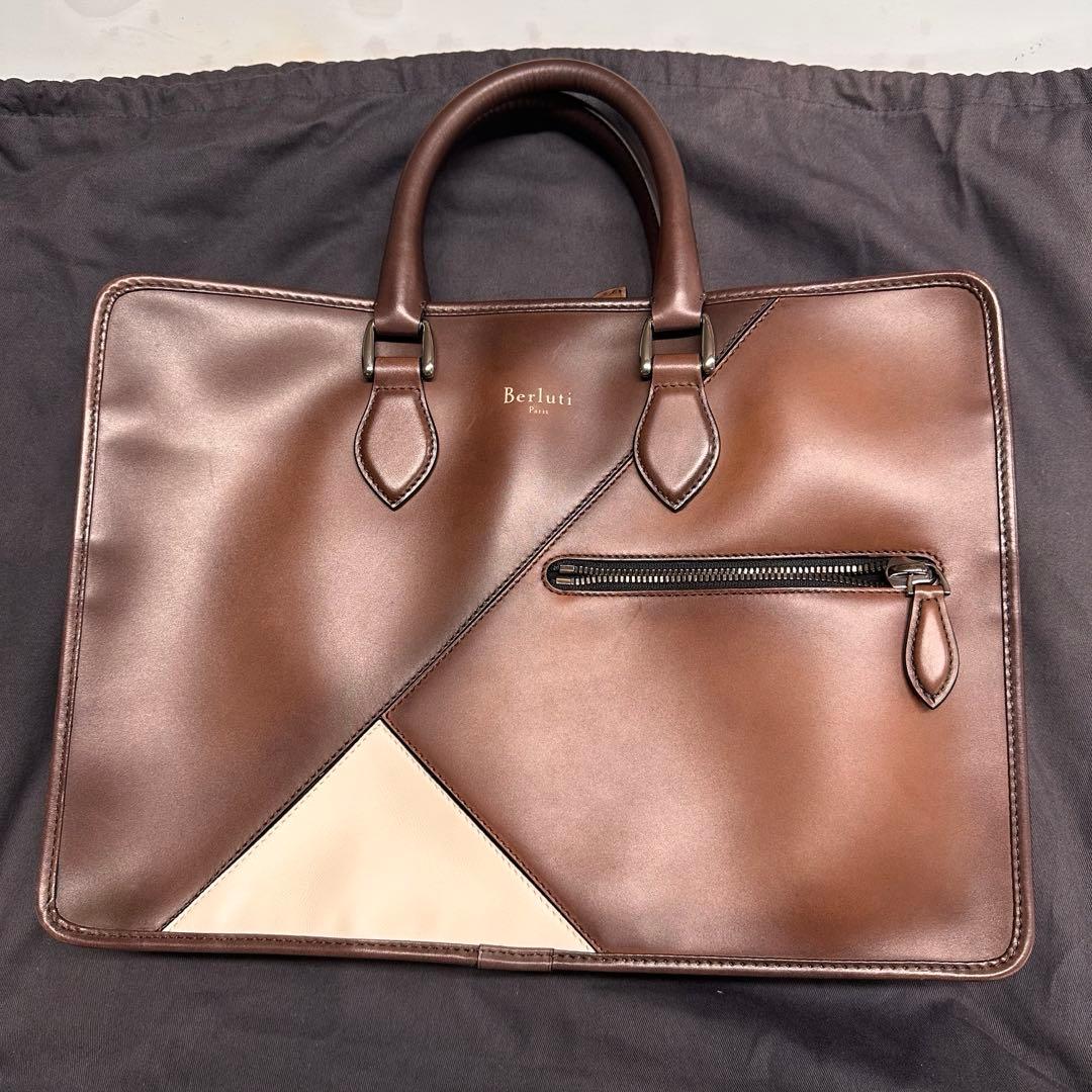 Berluti UnJourアンジュール パッチワークデザイン ブリーフケース