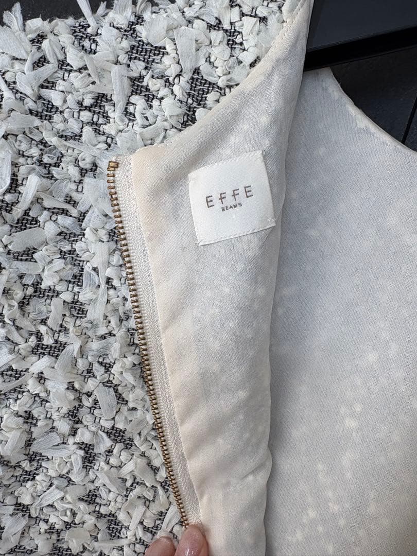 美品　EFFE BEAMS カラミリボン ブラウス