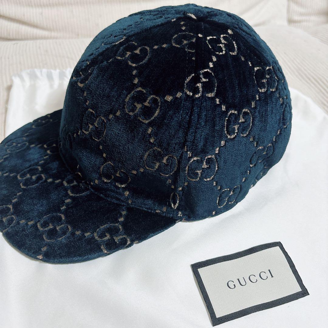 GUCCI GGベルベット キャップ ベロア