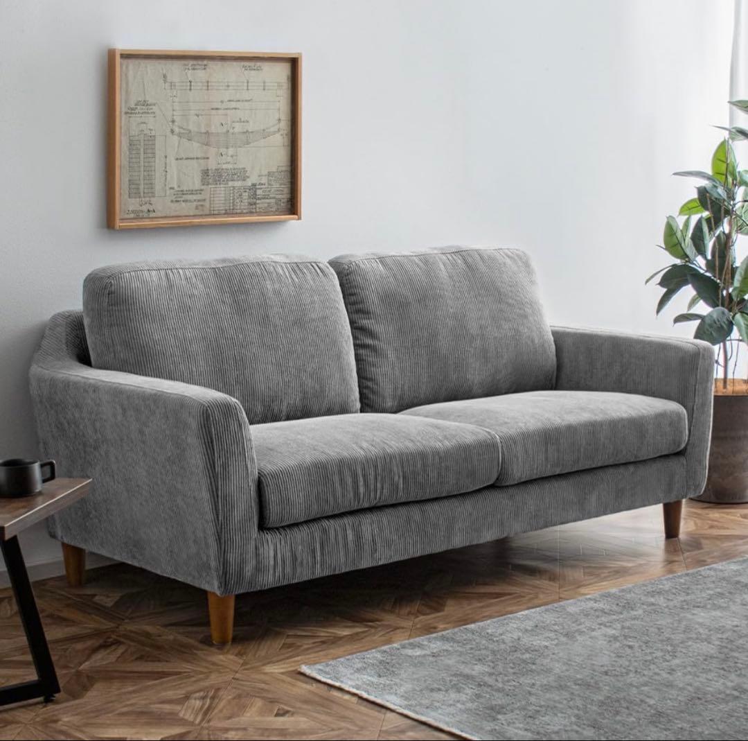 2人掛けソファ グレー