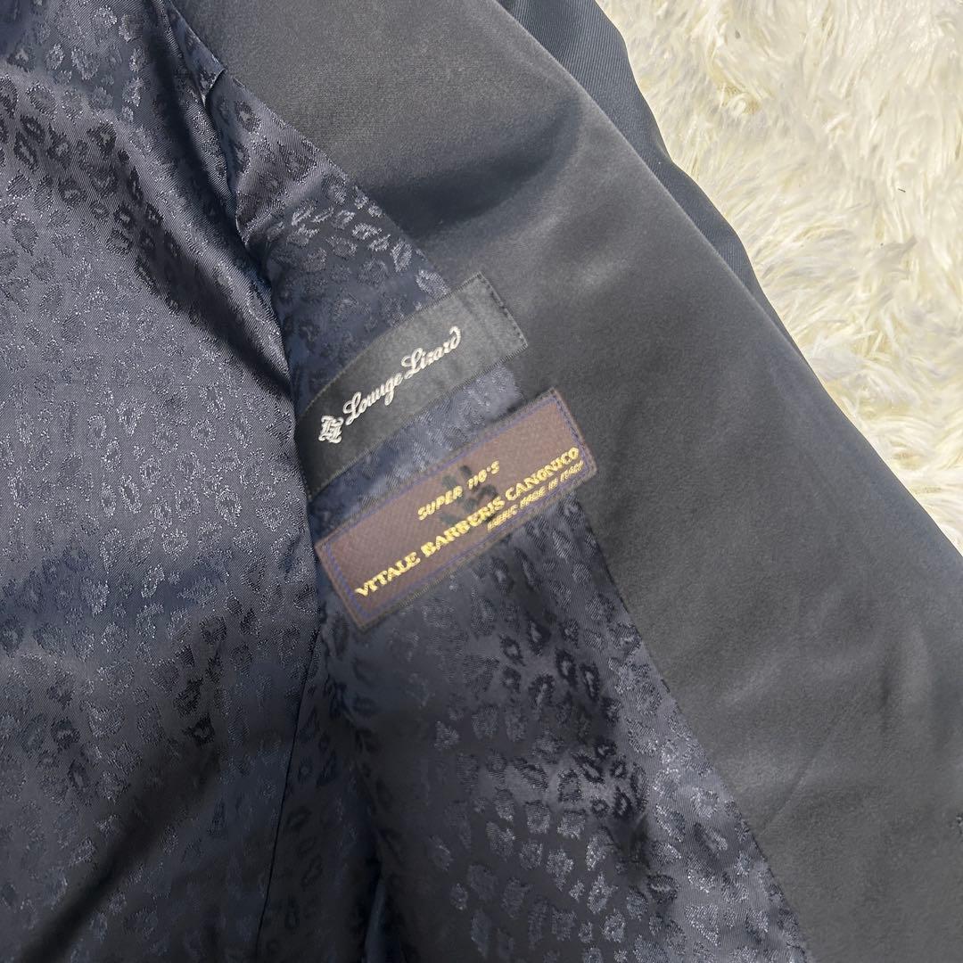 ラウンジリザード　カノニコ　レオパード　スーツ　セットアップ　ブラック　2