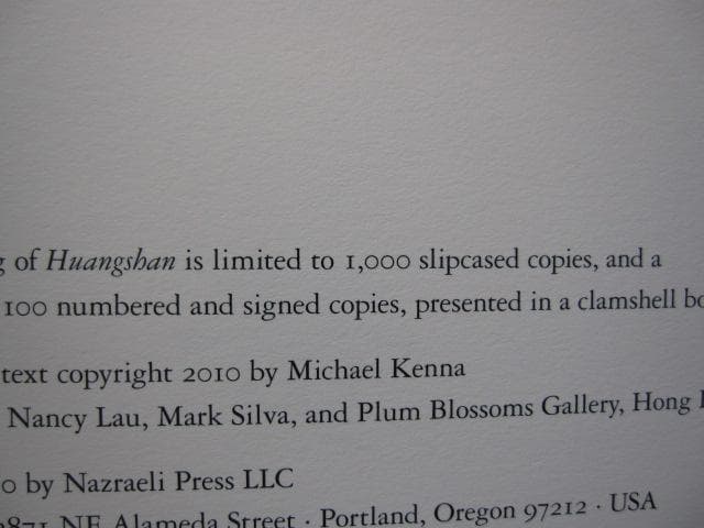 黄山　Huangshan　Michael Kenna　限定1000部