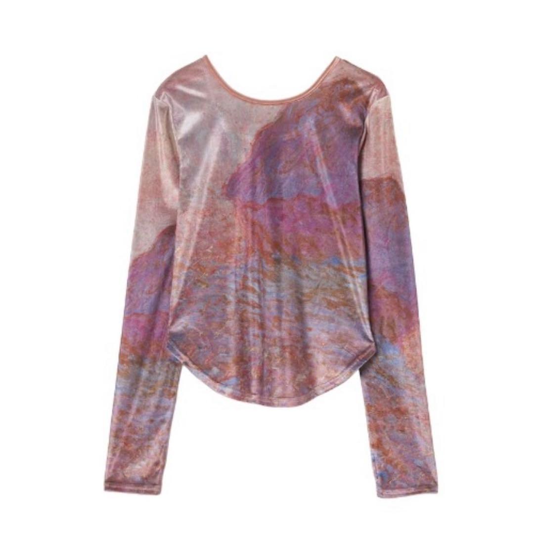 【定価14850円】sahara ベロアアートプリントトップ