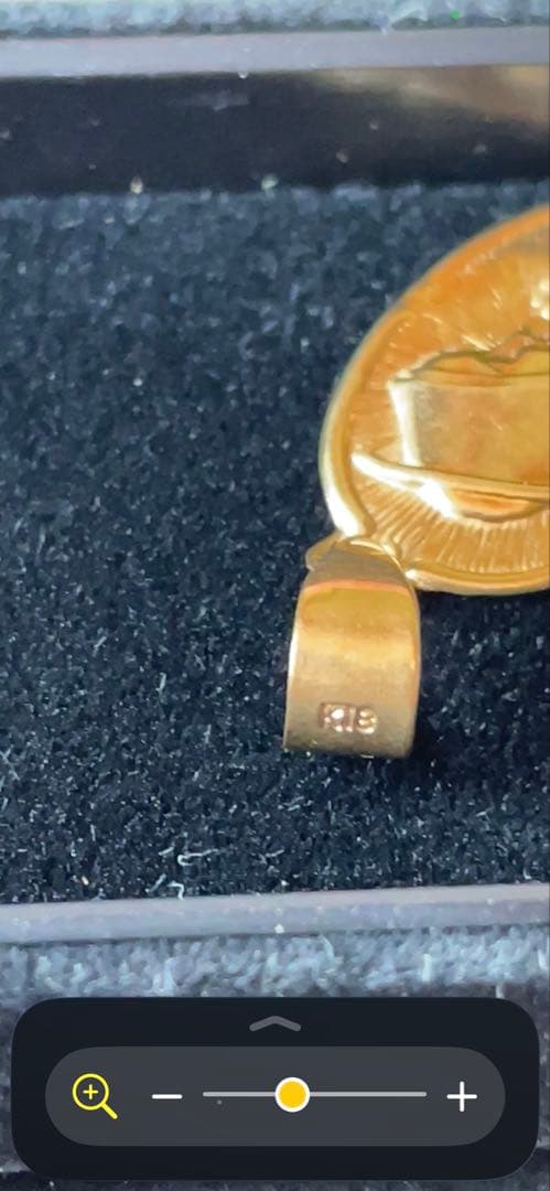 18K金 マリア像 メダル型ペンダント