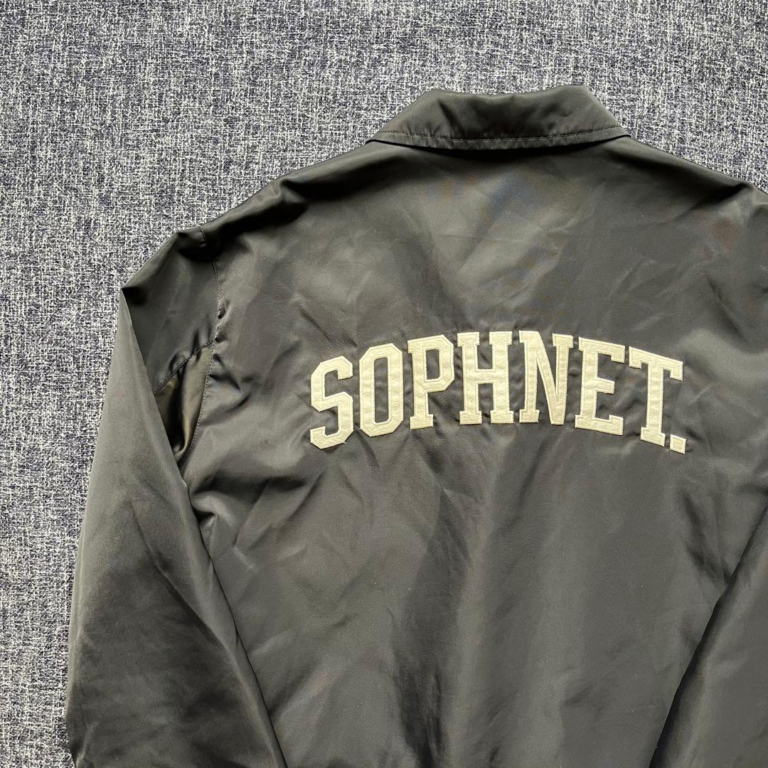 鉄雪SOPHNET. ナイロンジャケット 黒 ソフネット　コーチ　ブルゾン