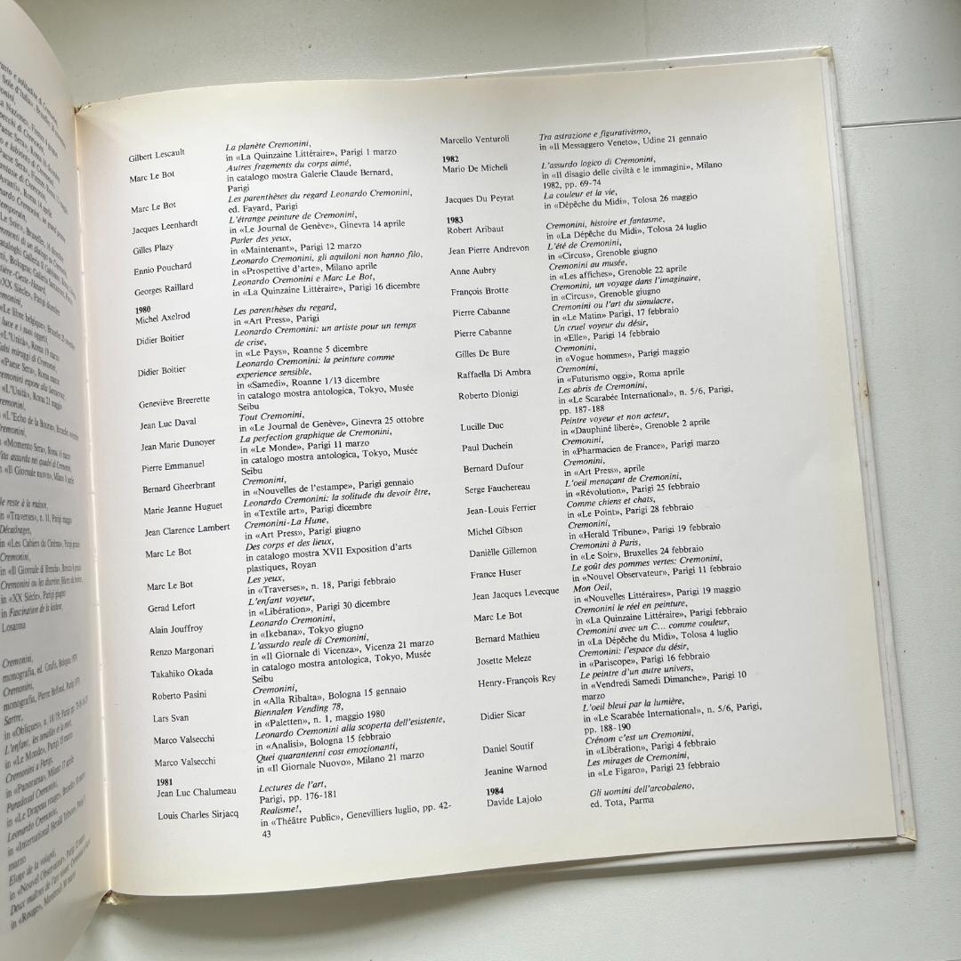 アート・デザイン・音楽 Cremonini Opere dal 1960 al 1984