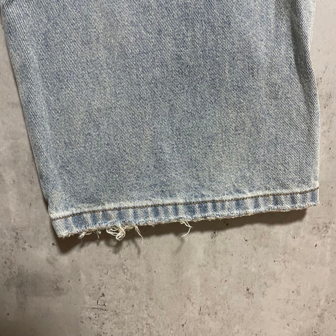 SUPPLIER サプライヤー クロスレザーパッチ　バギーデニムパンツ