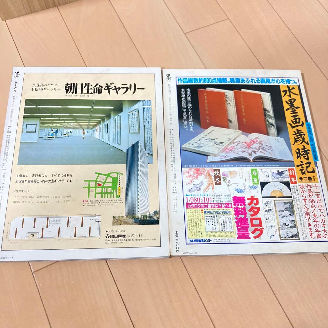 芸術新聞社 大判書道雑誌 墨 まとめ売り 50～59号
