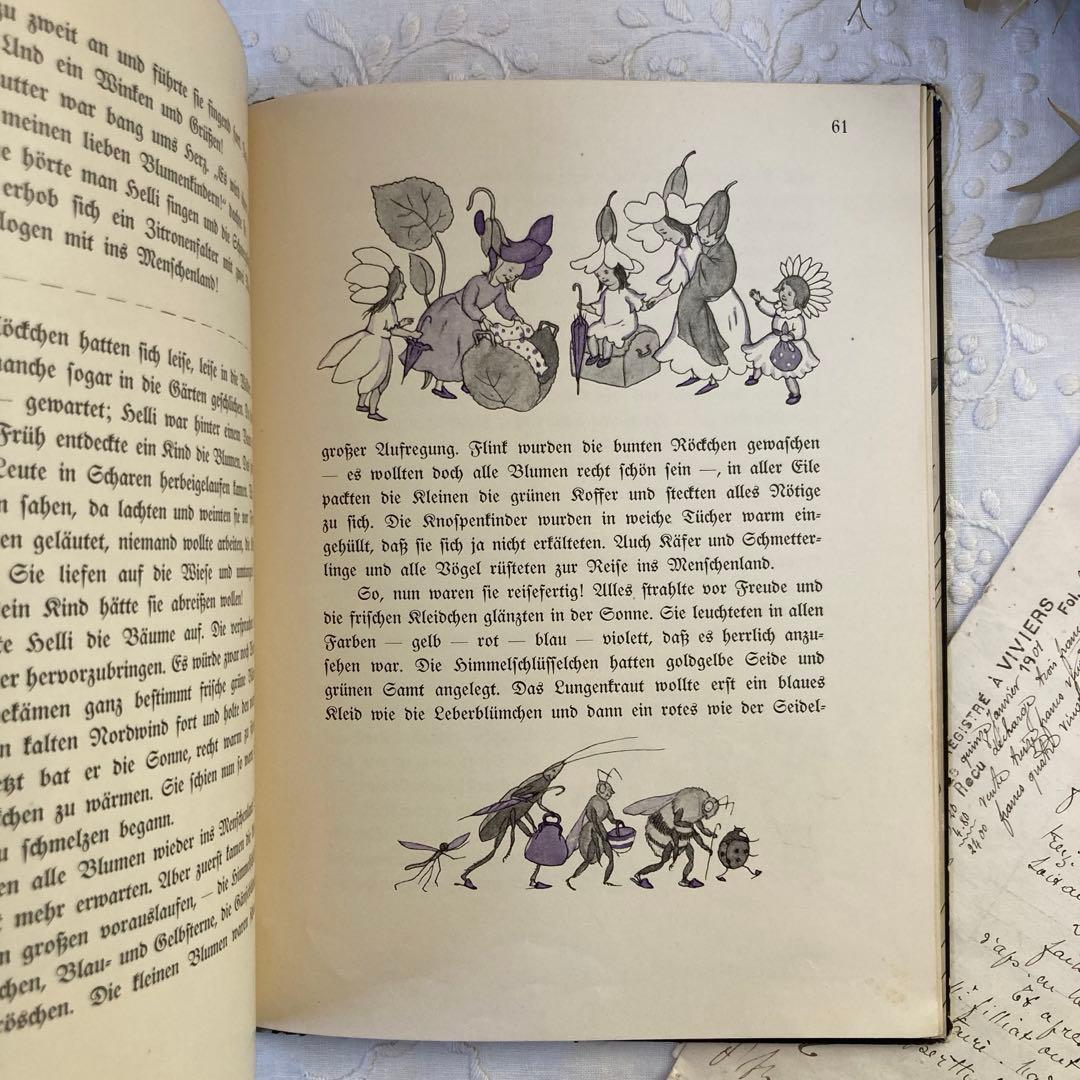 洋書古書【超希少】 ドイツ人気作家イーダボハッタ　1932年初版本！花の妖精