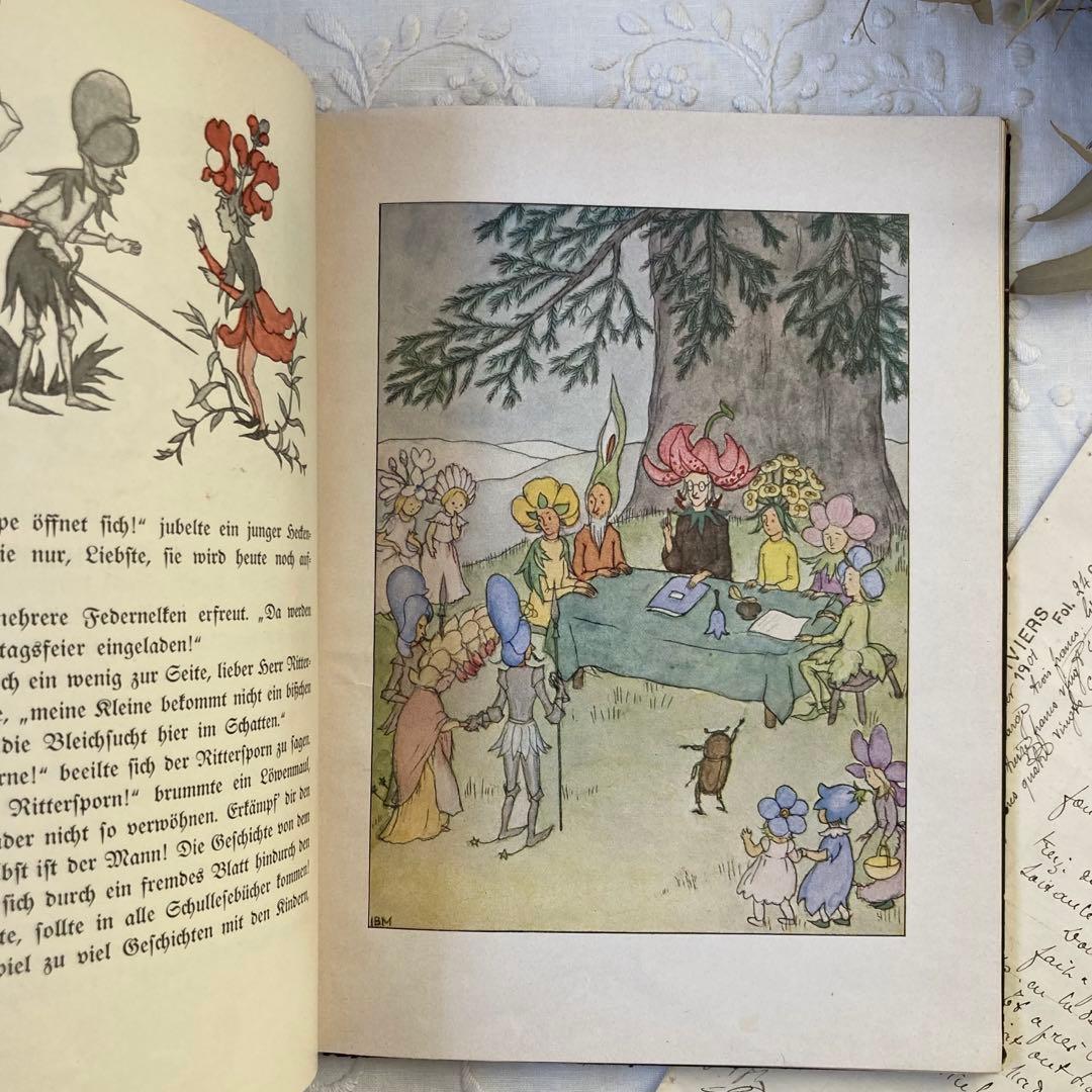 洋書古書【超希少】 ドイツ人気作家イーダボハッタ　1932年初版本！花の妖精