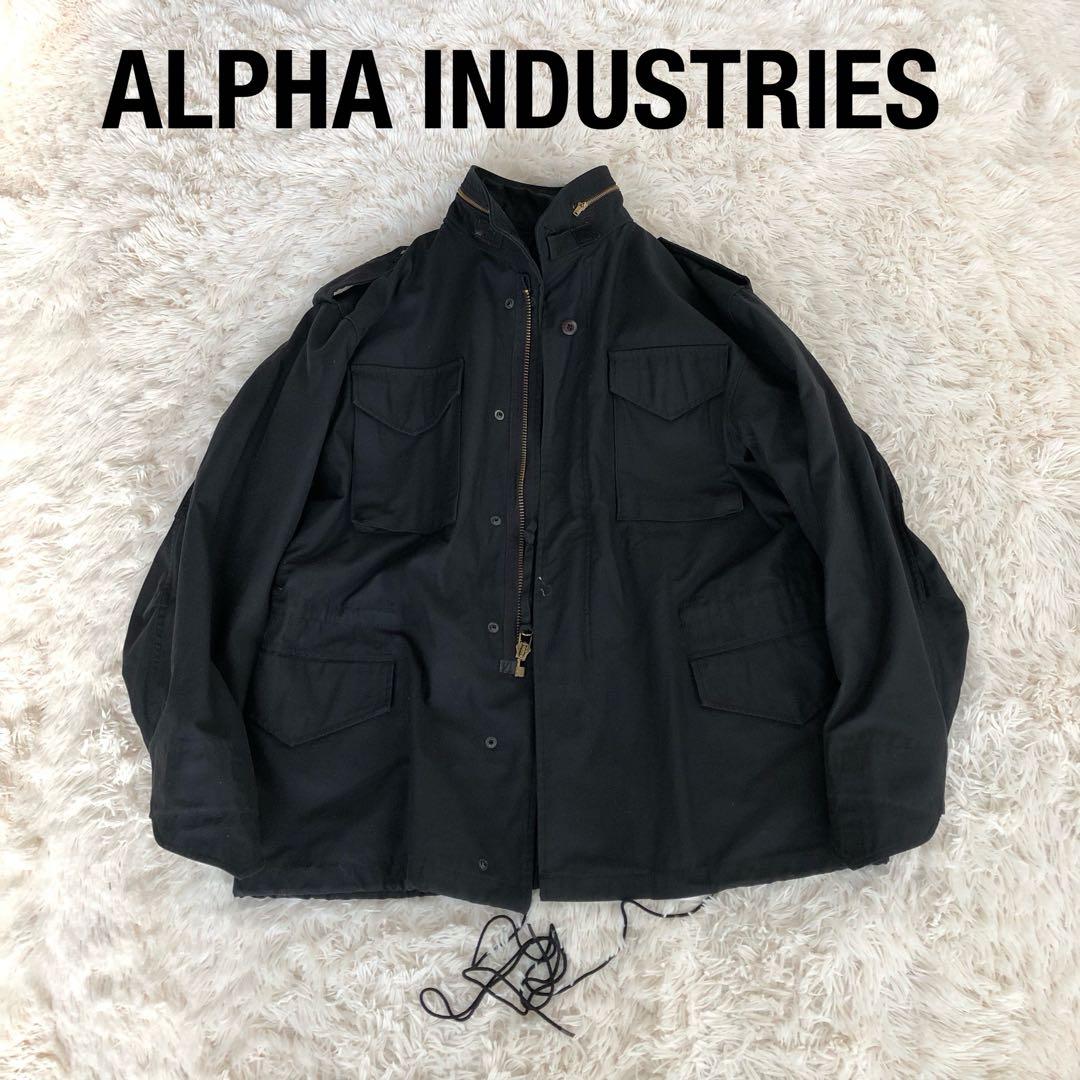 アルファインダストリーズ　ミリタリージャケット　ブラック黒M-65
