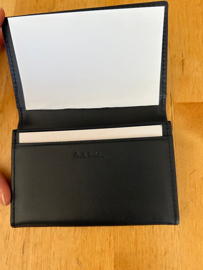 Paul Smith ネイビー　レザー 名刺入れ