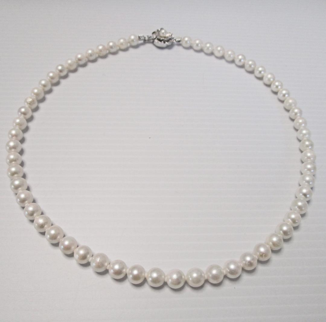 セール☆美品☆あこや本真珠ネックレス・イヤリング ６.５-７ミリ 鑑別書・ケース