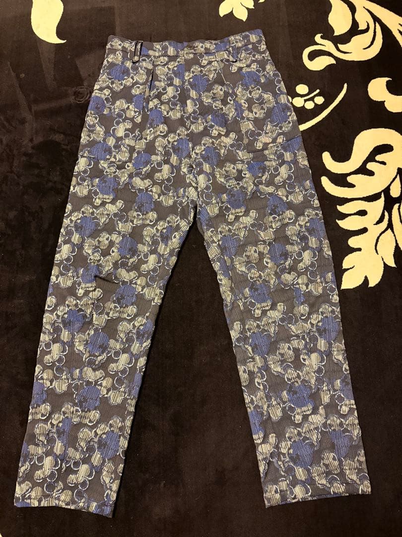 ヘンリックヴィブスコフ　花柄スラックス 青と黒