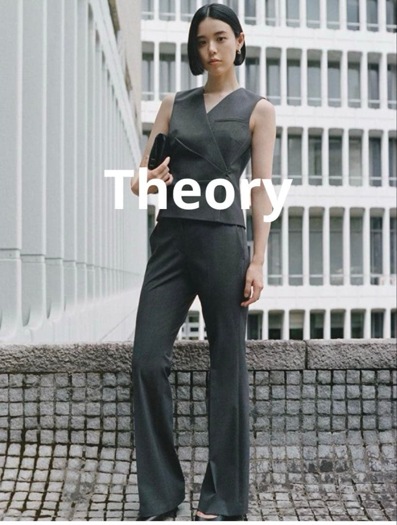Theory 美品　グレー フレアーパンツ　セオリー