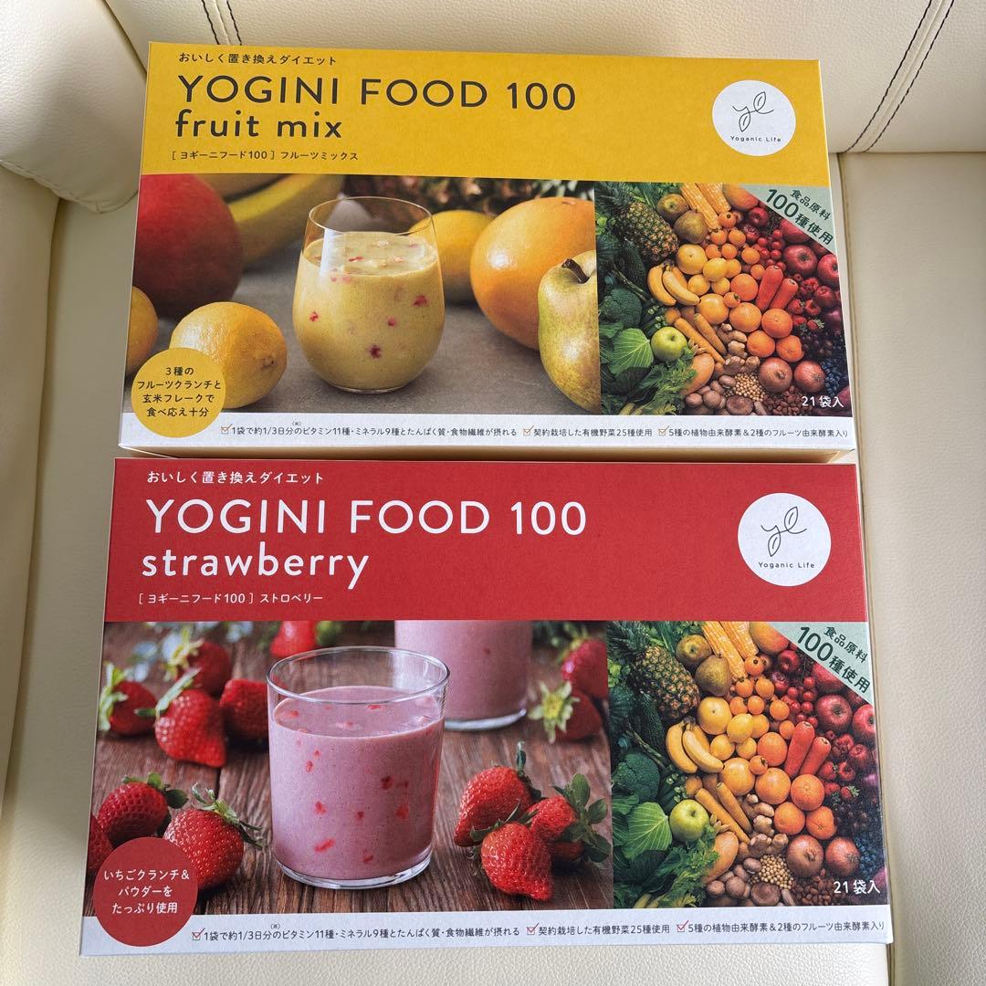 未開封3箱YOGINI FOOD 100 strawberry fruitmix