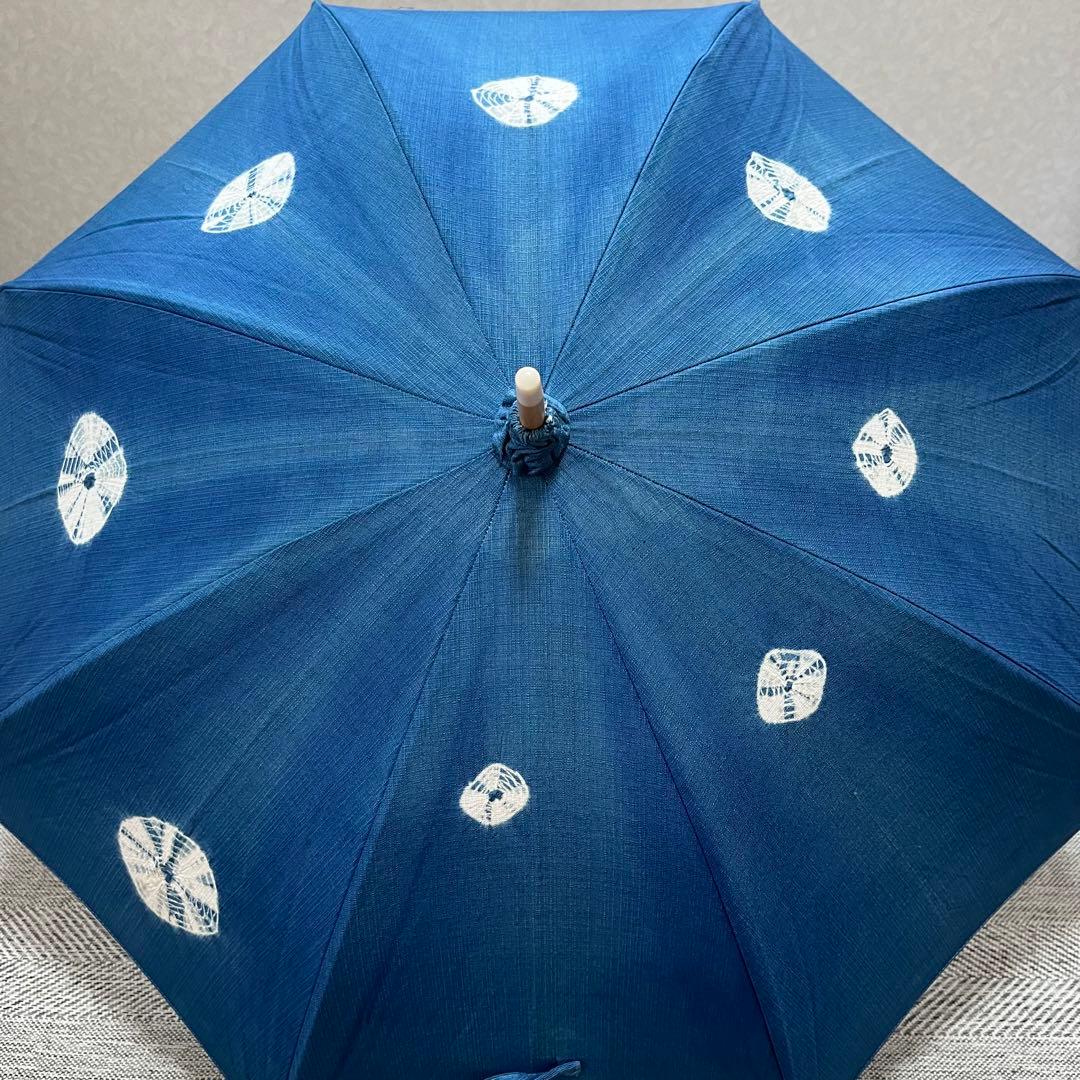大島紬　リメイク日傘　着物　長傘　一本傘