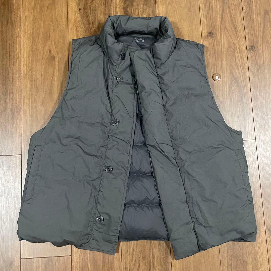 MUJI Labo 高密度織り撥水ダウンベスト S~M グレー