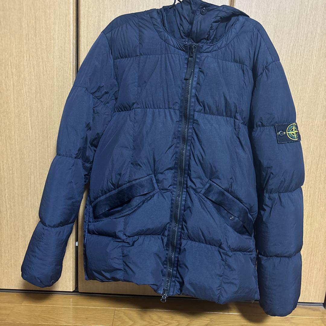 Stone  フード付きダウンジャケット ネイビー