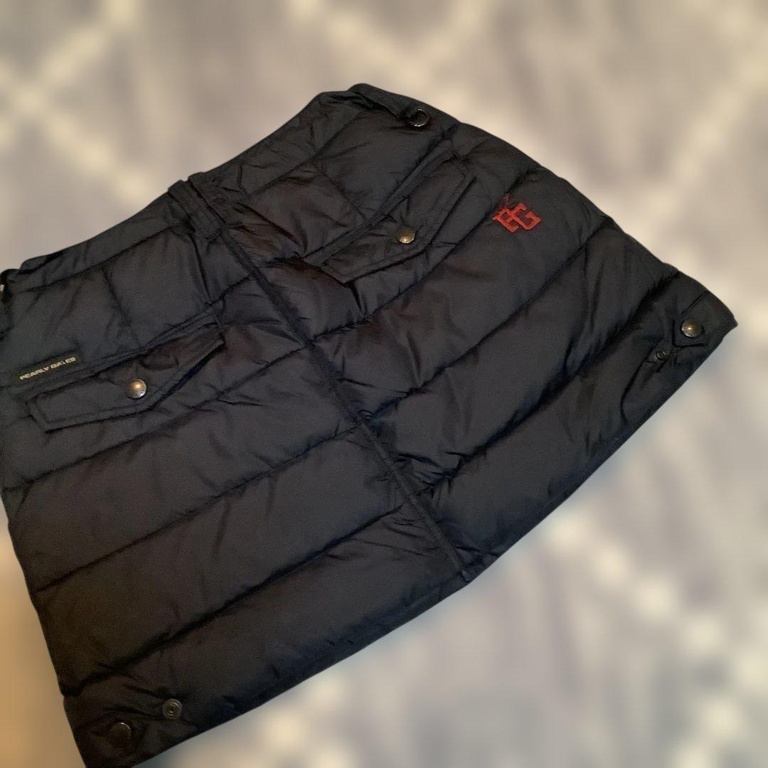 ブラック ダウンスカート レディース