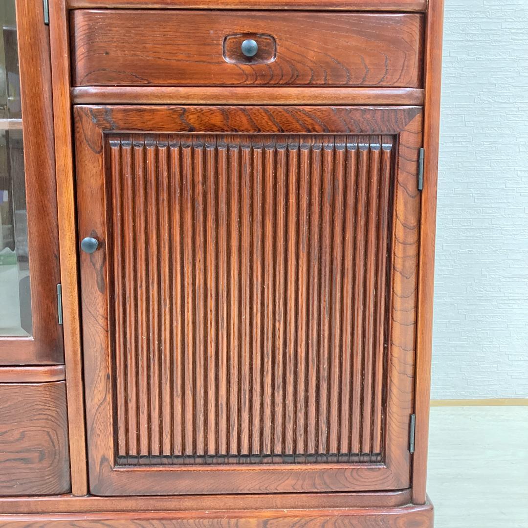 【カリモク】茶棚　水屋箪笥　飾り棚　キャビネット　茶箪笥　食器棚　古民家　和室