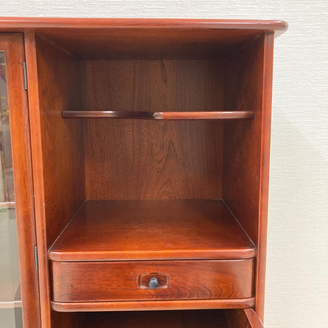 【カリモク】茶棚　水屋箪笥　飾り棚　キャビネット　茶箪笥　食器棚　古民家　和室