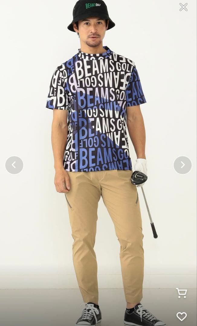 a771 ビームスゴルフ タグ付 定価19000円 ゴルフパンツ ベージュ XL