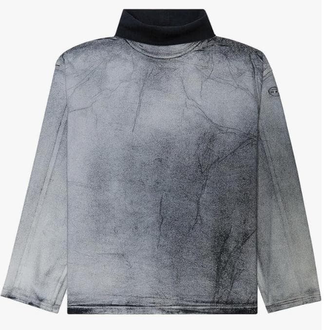 DIESEL [新品タグ付き] グレン期 特殊加工プルオーバースウェット