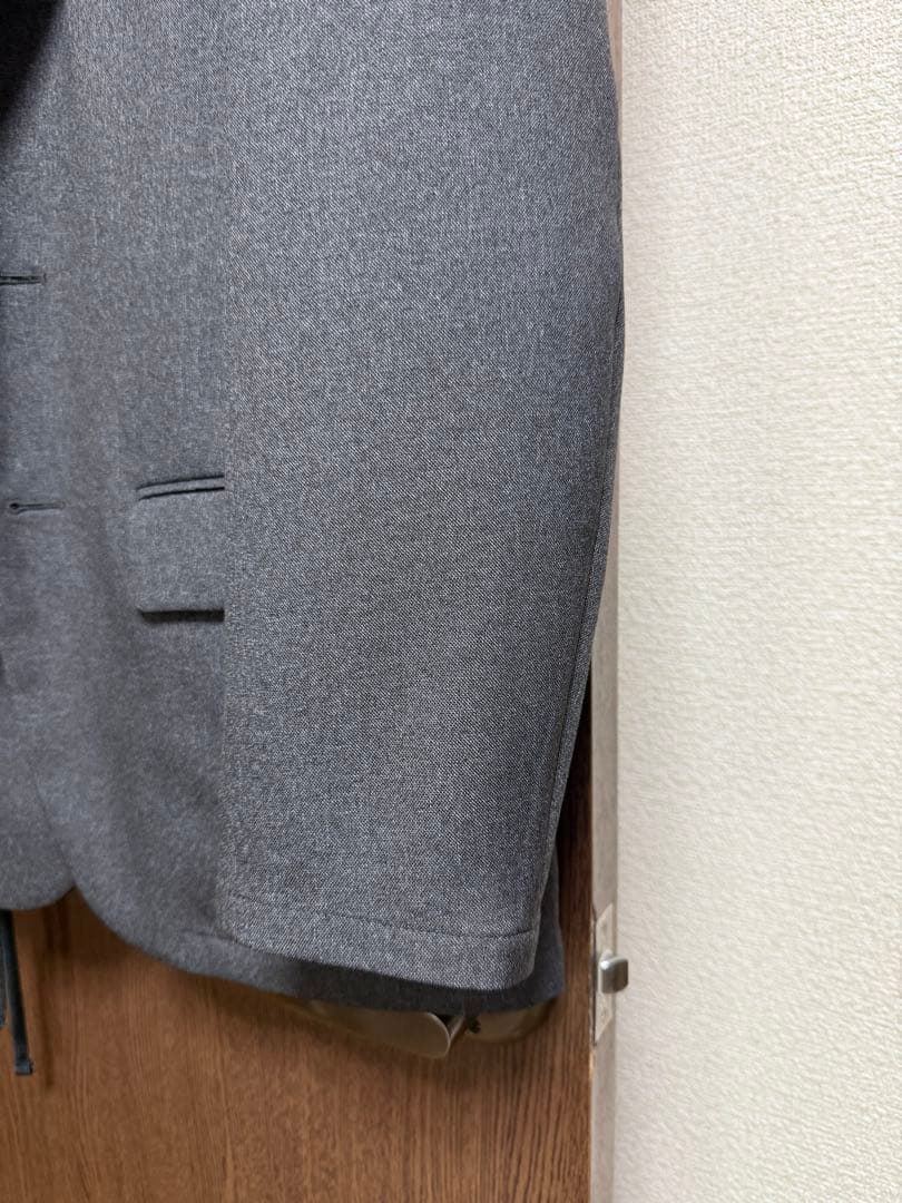 Mサイズ新品未使用！人気！お洒落ストレッチ最新セットアップスーツ！定番グレー！