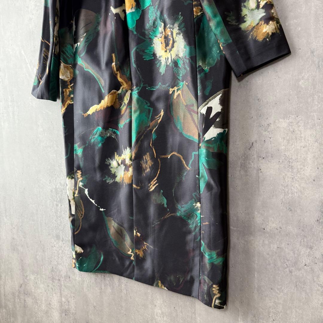 ヨシエイナバ yoshie inaba 総柄サテンワンピース 希少 サンプル品