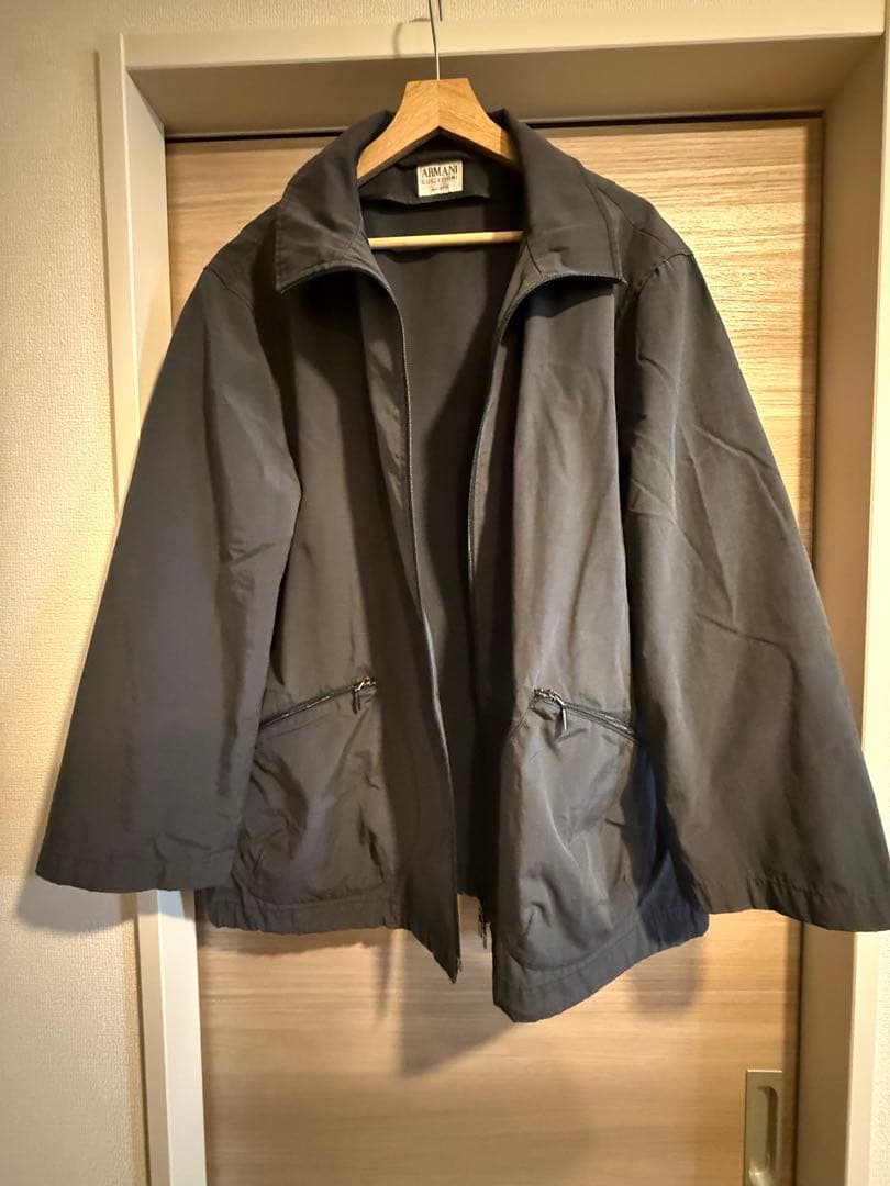 アルマーニコレッツォーニ　コットンナイロンジャケット　グレー系