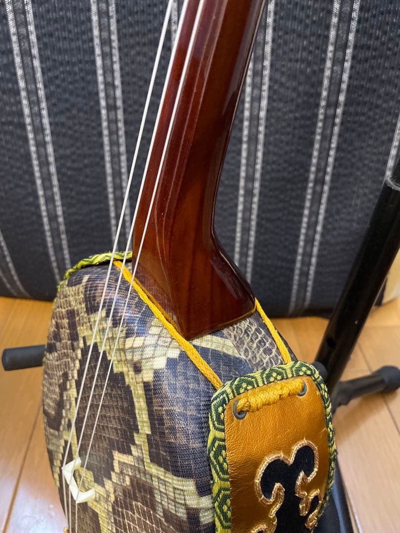 三線　杢め　人口皮　中古品　格安！
