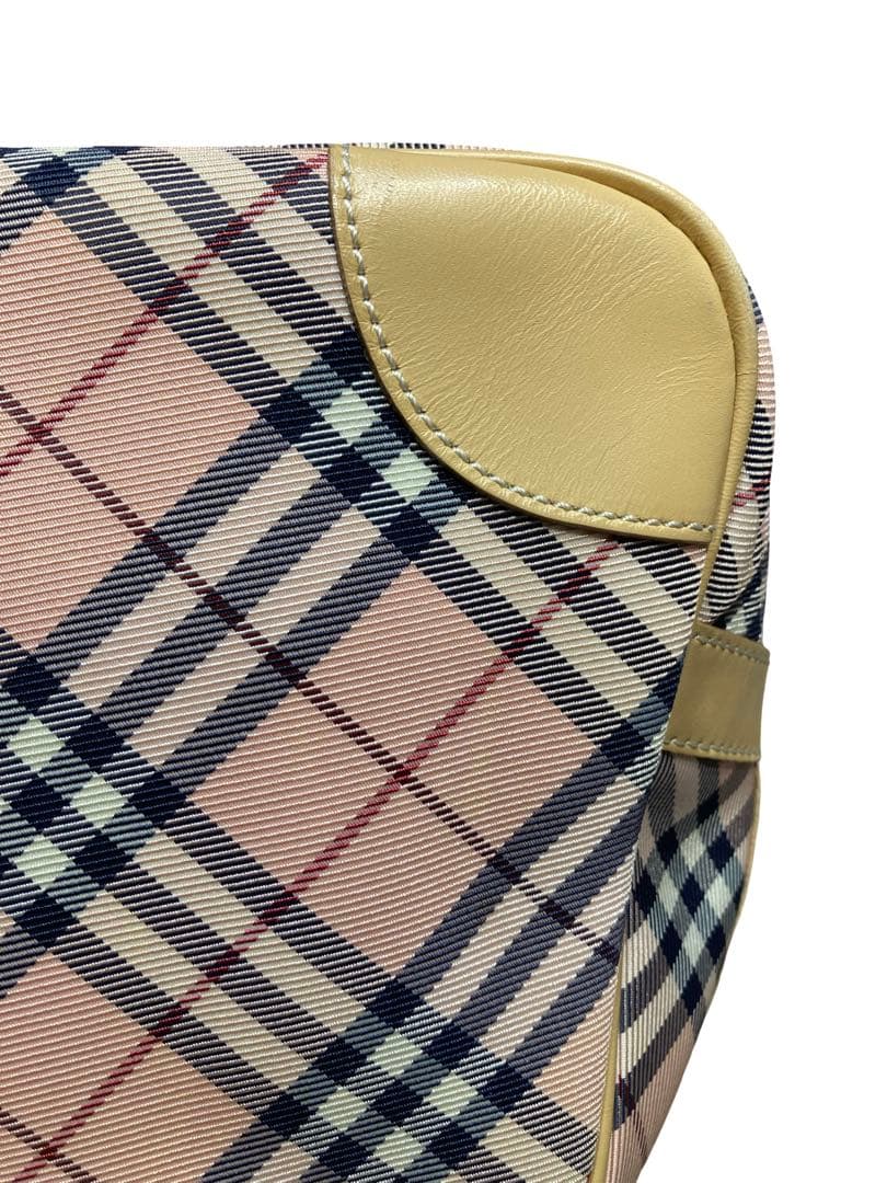 美品　BURBERRY バーバリー ミニボストン ノバチェック　ピンク