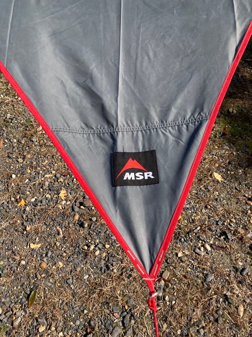 希少MSR タープ グレー レッド 付属品付き　欠品あり
