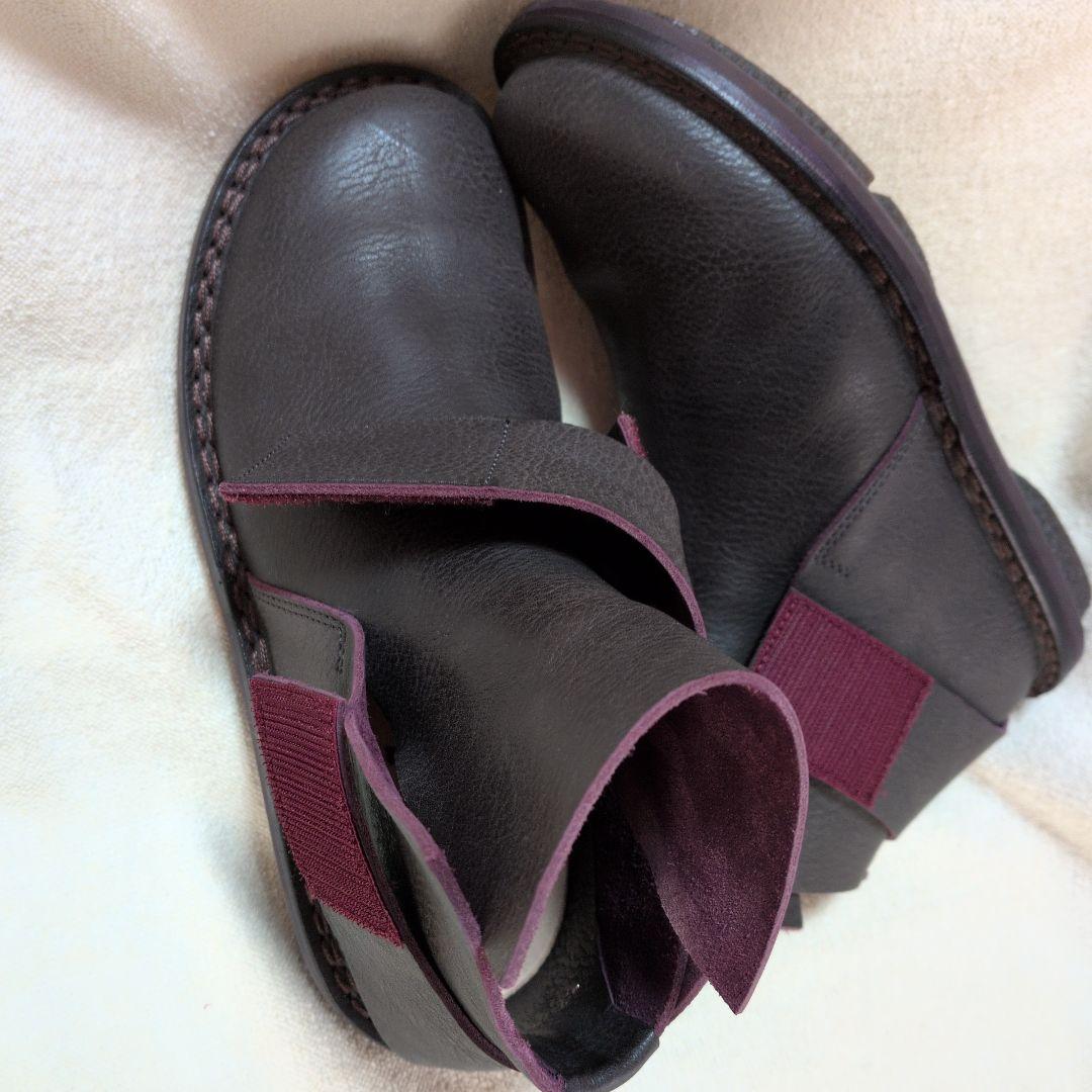 お値下げトリッペンダークグレーレザー ストラップブーツ