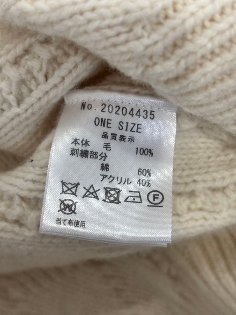 HOLIDAYホリデイフラワーニットカーディガン長袖ウール花柄刺繍ショート丈