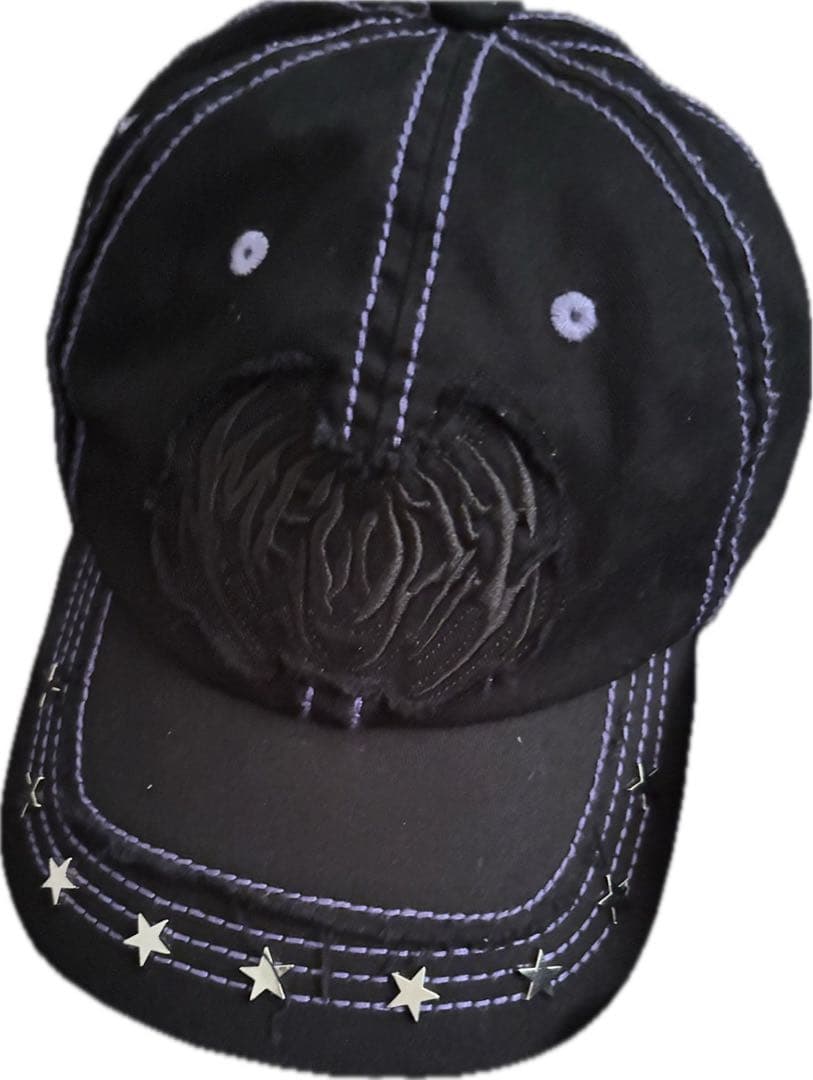 スケーター】Ec melodi 黒紫キャップ fti starteam