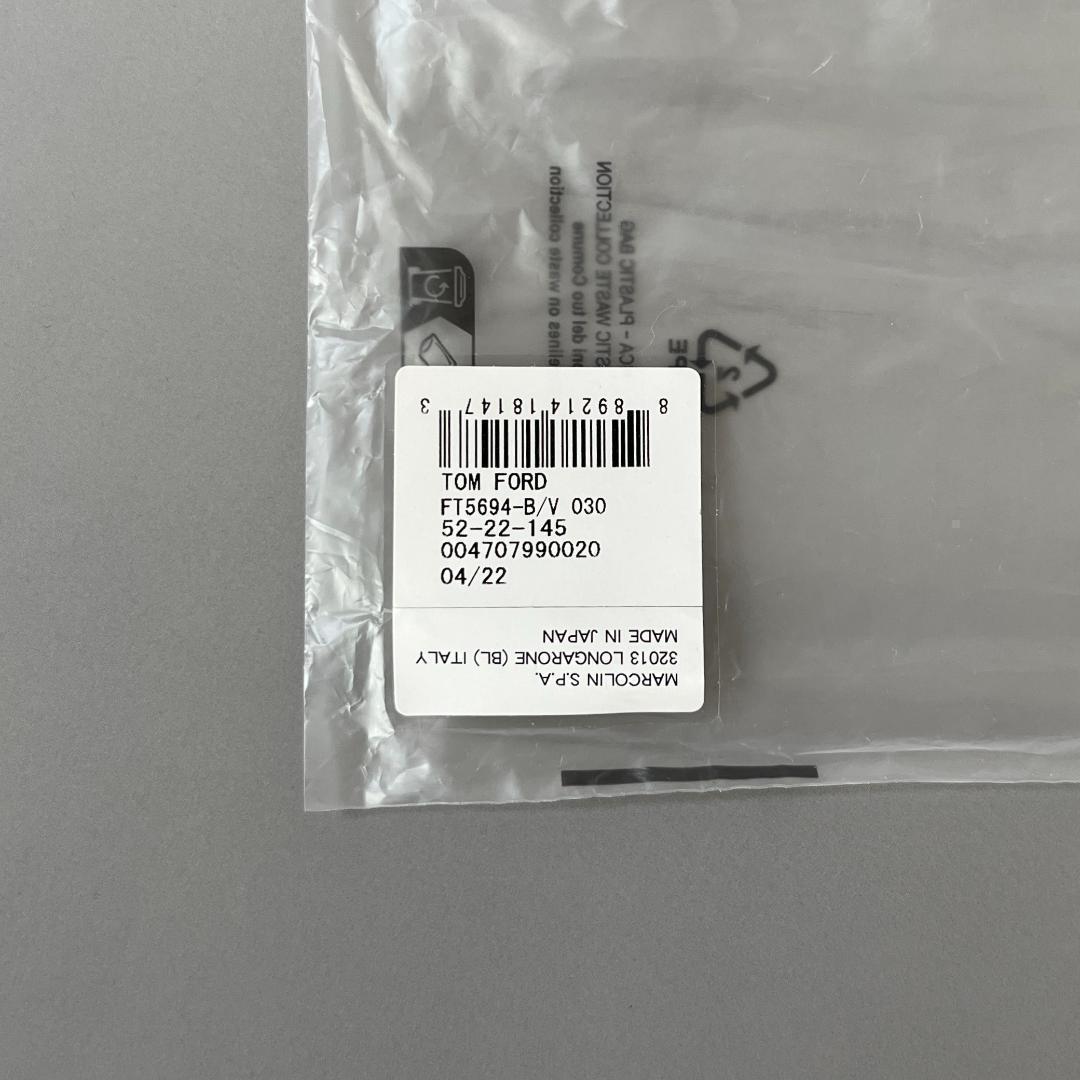 トムフォード メガネ アジアンフィット ウェリントン 金 クリア ゴールド