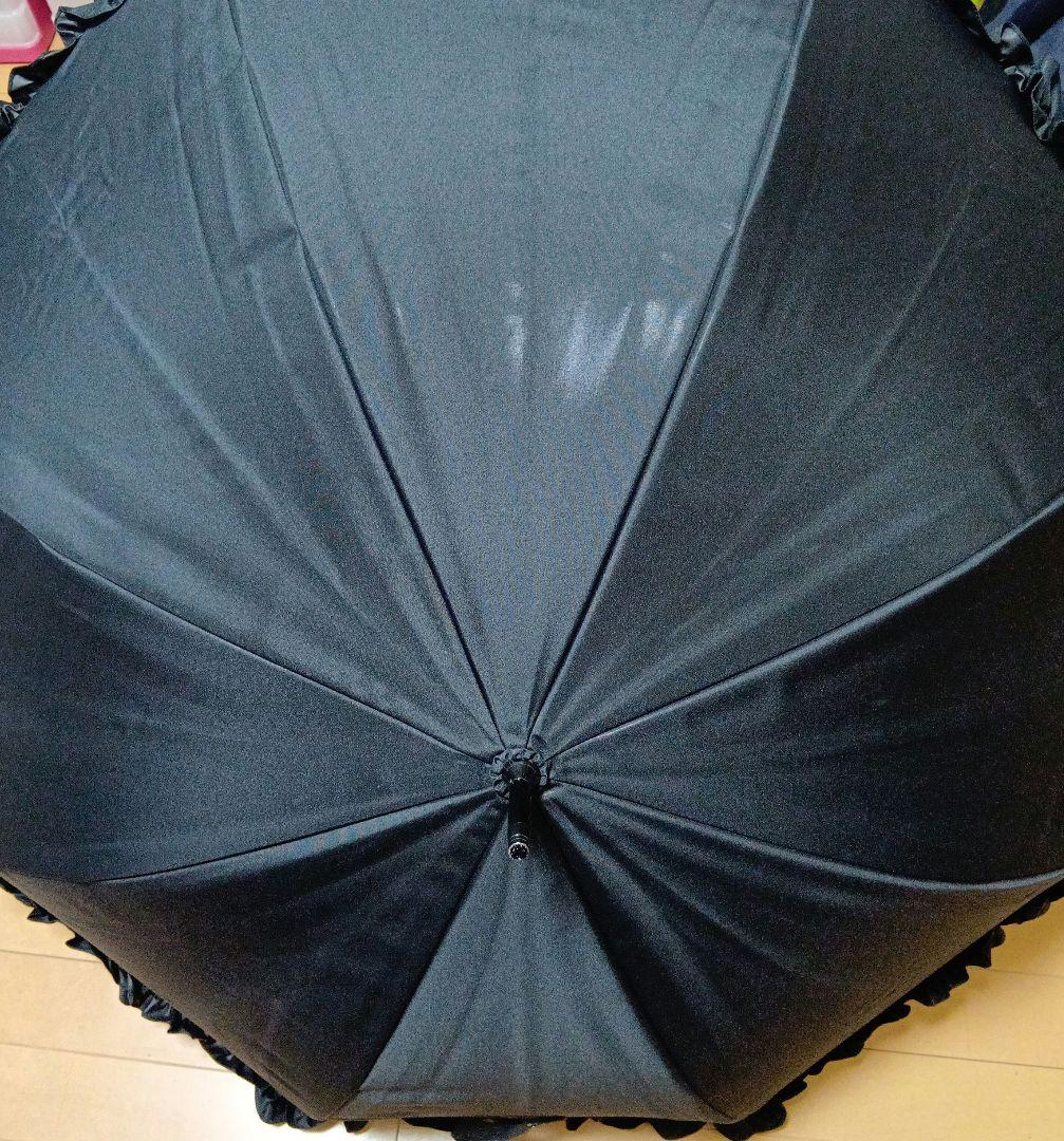 サンバリア100 長傘 mサイズフリル ブラック