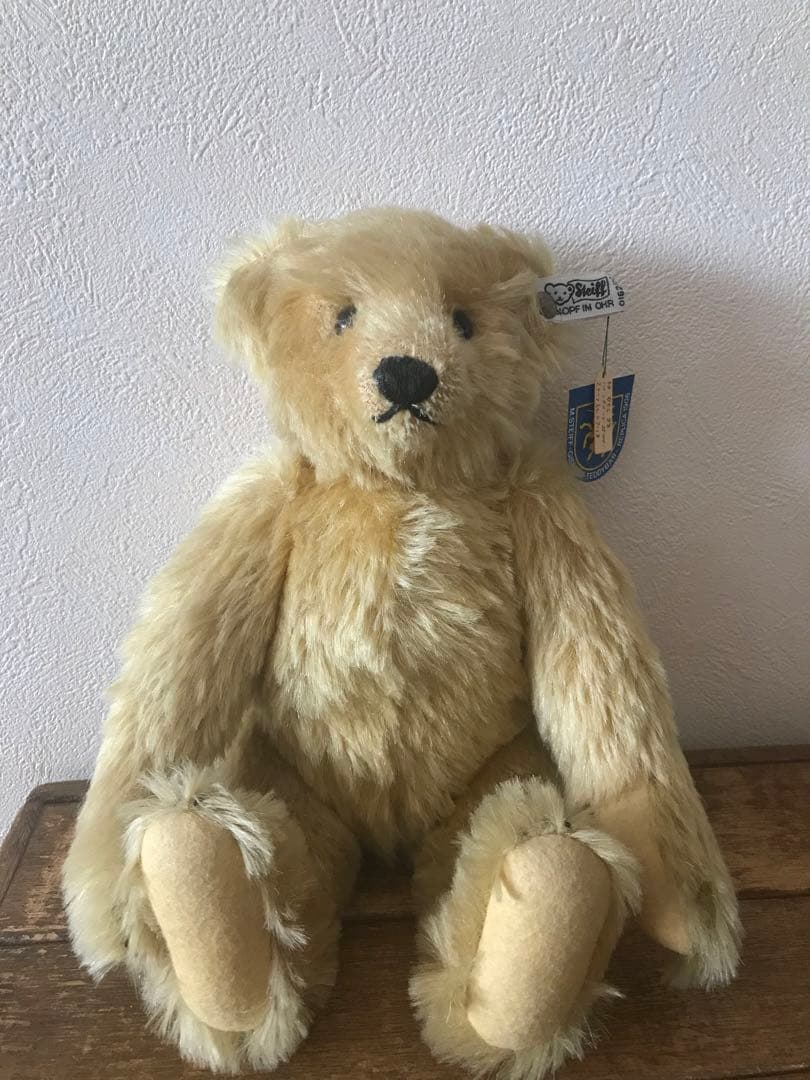 シュタイフ　１９０６年復刻盤　テディベア　ヴィンテージ ベア　白タグ黒文字