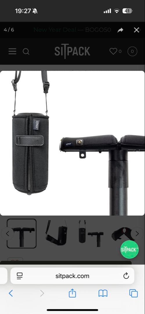 SITPACKポータブル折りたたみスツール　クッション、交換用フット付き