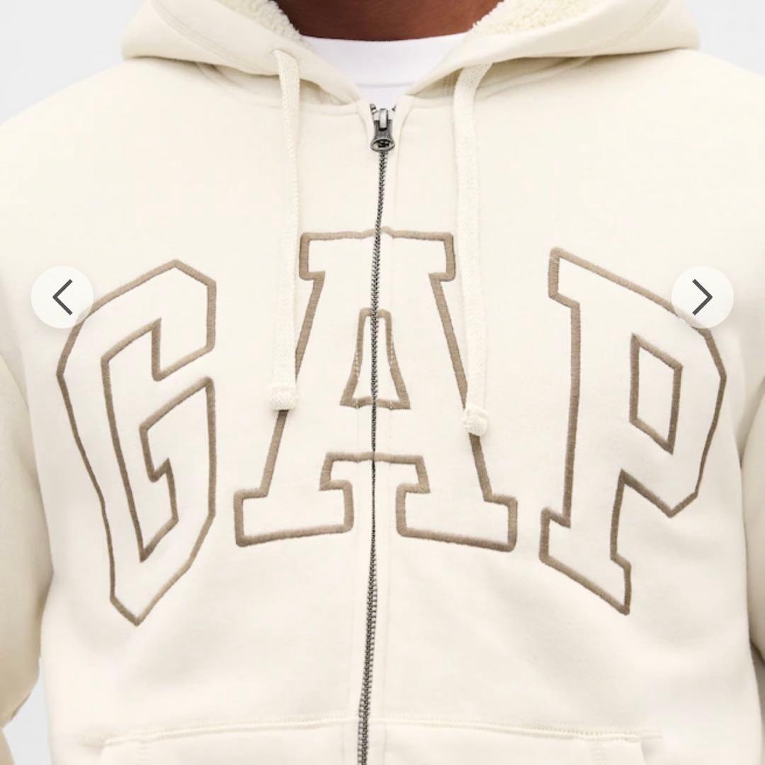 《希少》GAP クリーム色 ジップアップパーカー「agtm_1005」