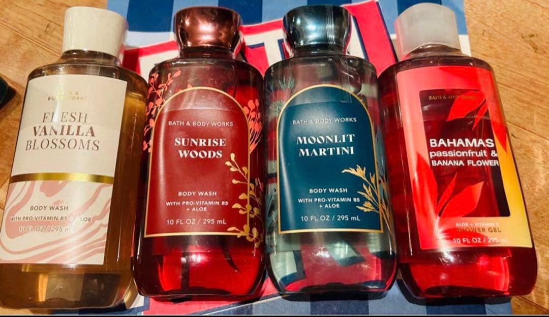 新品、バスアンドボディワークスのボディウォッシュ4本シャワージェル