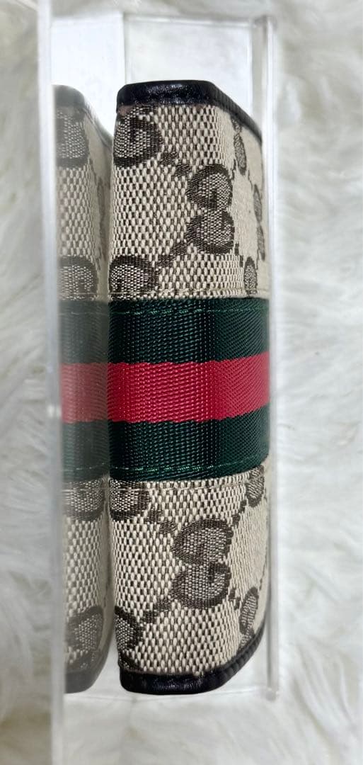 【新品未使用】GUCCI 6連キーケース　GG柄キャンバス　シェリーライン