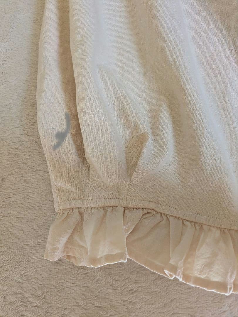 ネストローブ　nestrobe 　布帛コンビ裾フリルパンツ