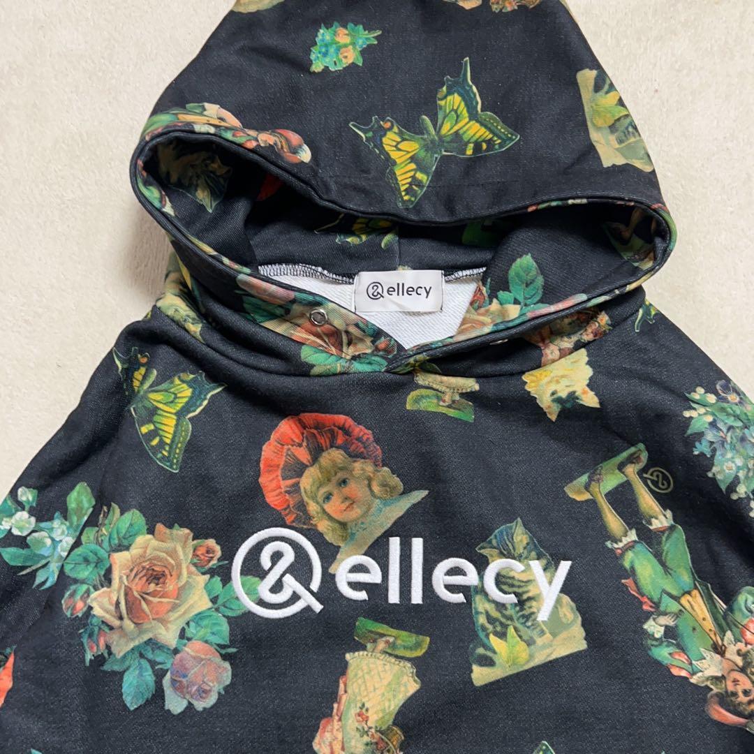 &ellecy アンドエルシー　アンティークパーカー 総柄　猫　ドール