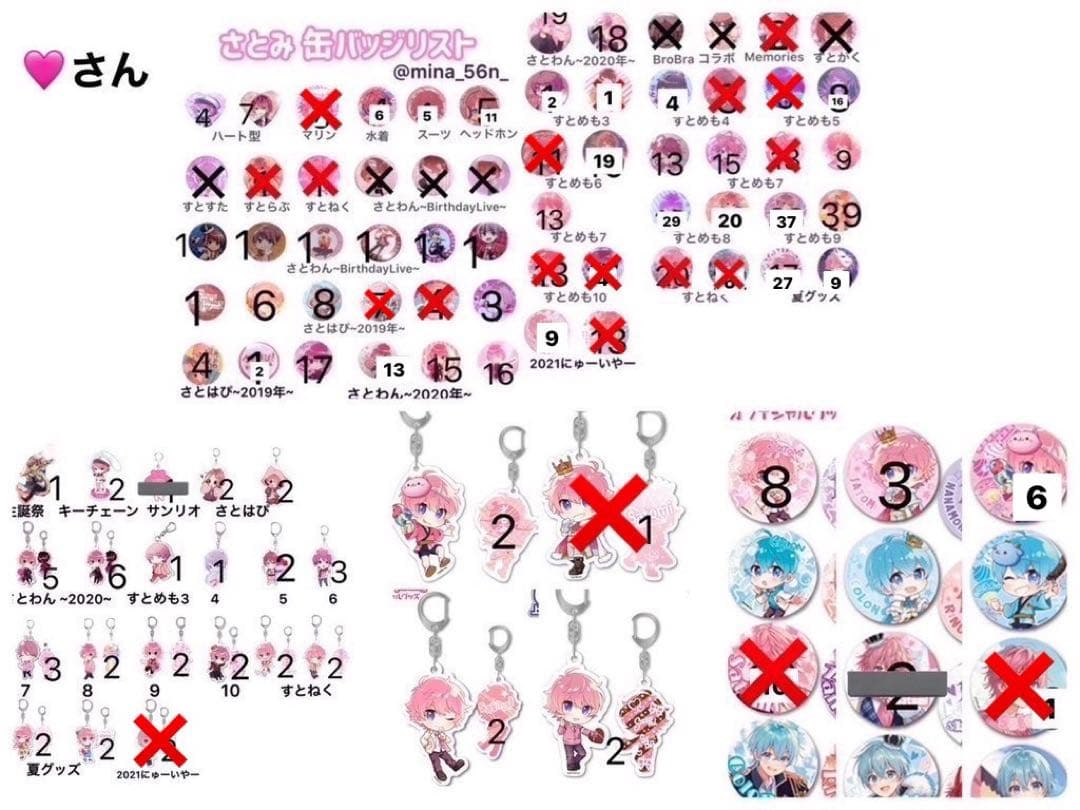 すとぷり　グッズ　さとみくん　缶バッジ　アクキー　生誕祭