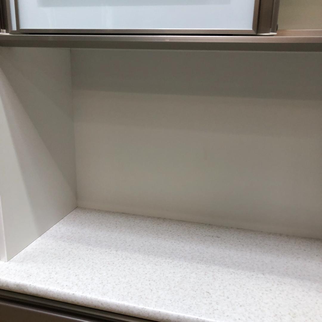 ニトリ 幅100cm キッチンボード　アルミナ2 食器棚 750705-3